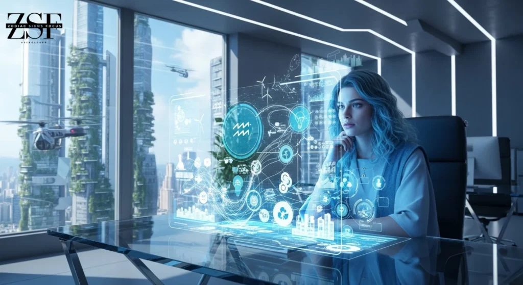 Aquarius career path technology creativity humanitarian vision