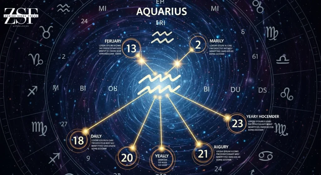 Aquarius zodiac sign dates January 20 to February 18 horoscope calendar