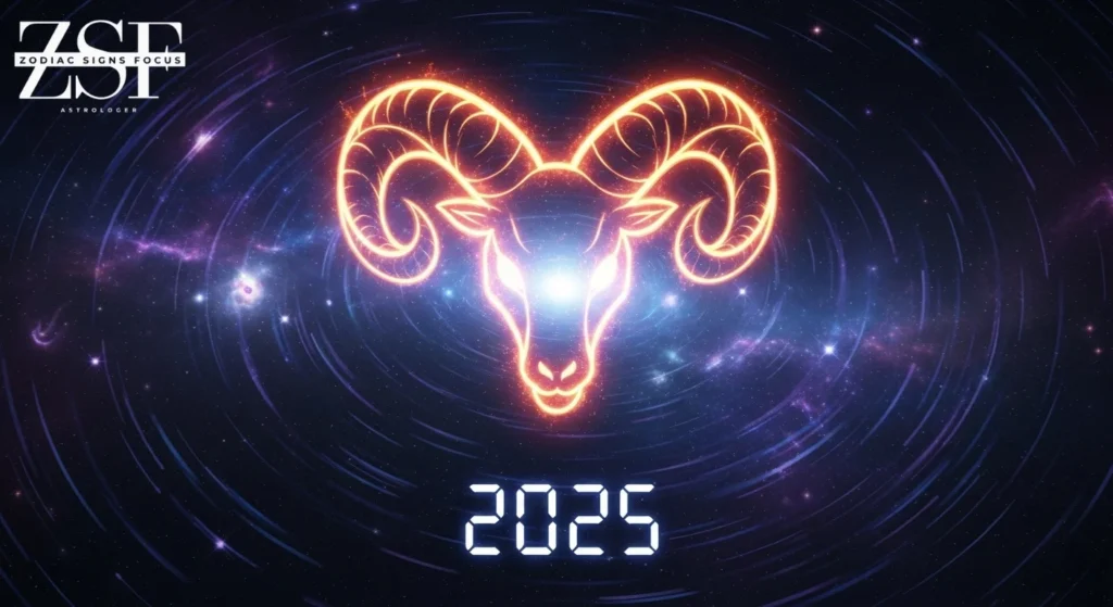 Aries zodiac 2025 horoscope forecast cosmic theme