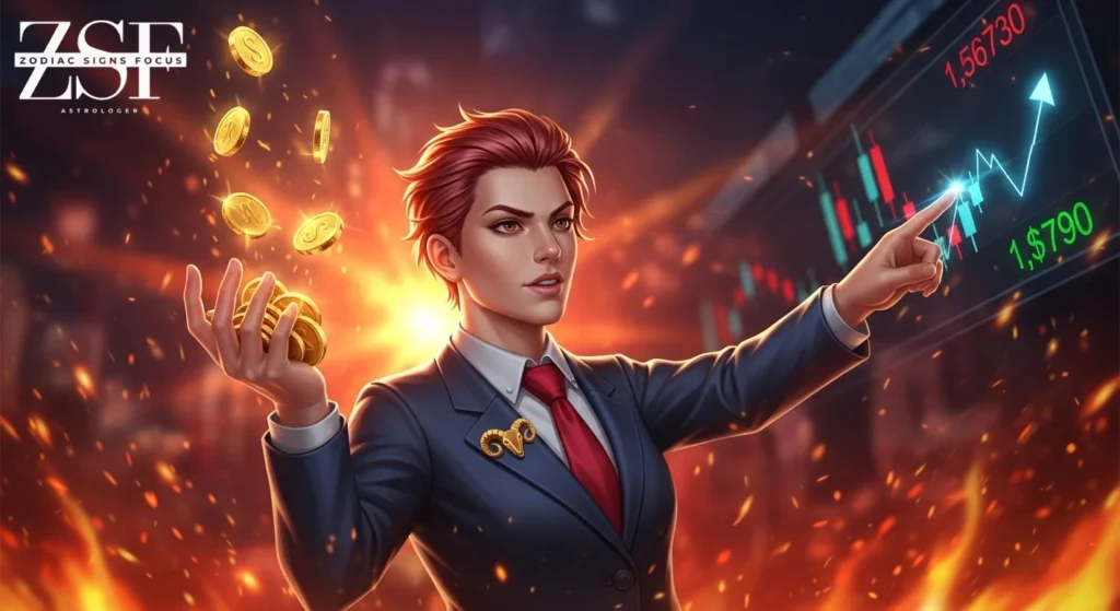 Aries zodiac money management with bold spending style